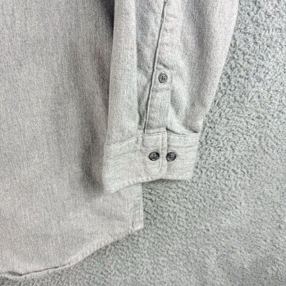 Lands End Flannel Shirt Mens XXL Gray Chamois Casual Outdoor Camping‎ Fishing - Picture 4 of 11
